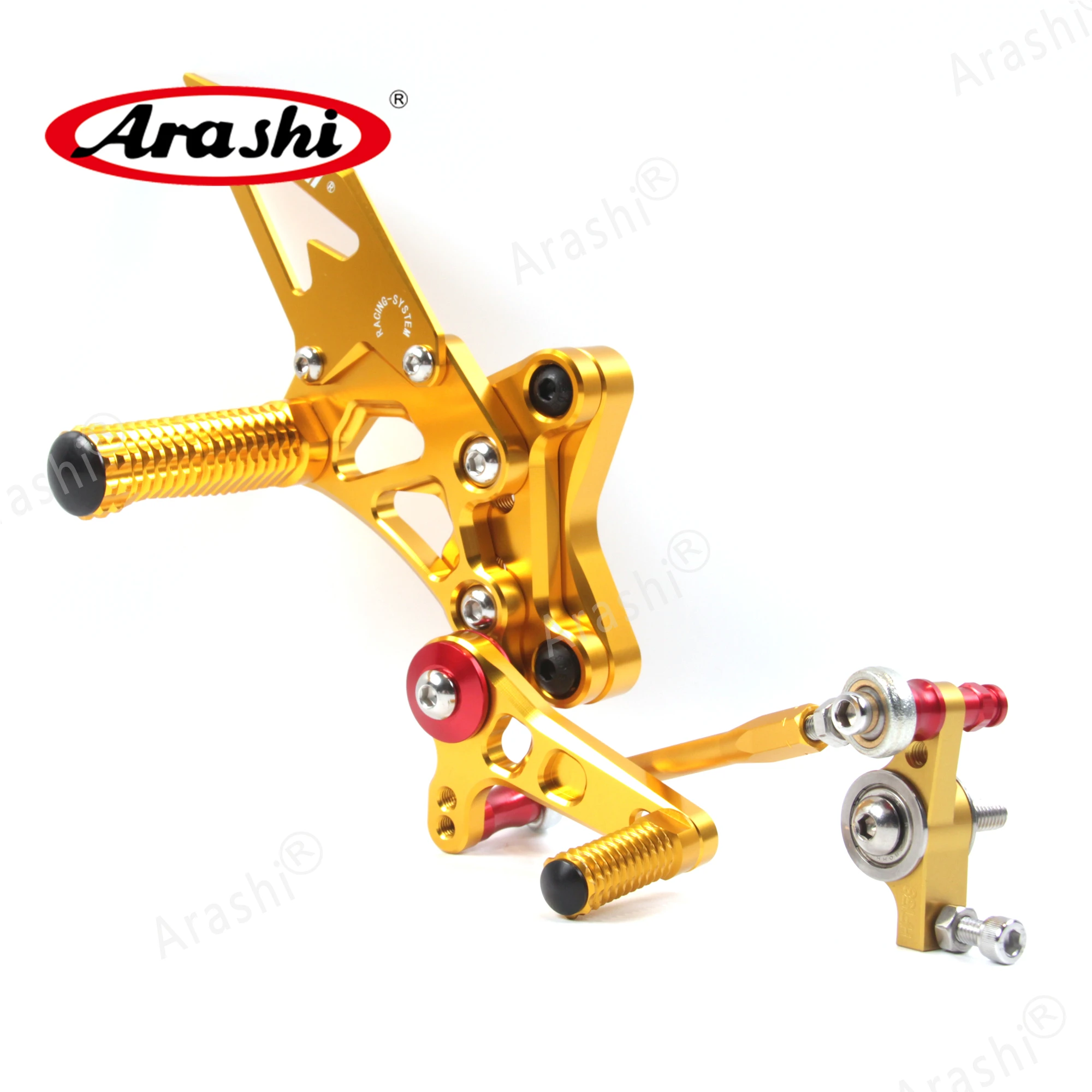 Араши Rearset для поездок на мотоцикле DUCATI 848 848EVO 2011-2013 ЧПУ Регулируемые подножки подножка мотоциклиста 2012 1098 1098S 2007-2008 золото