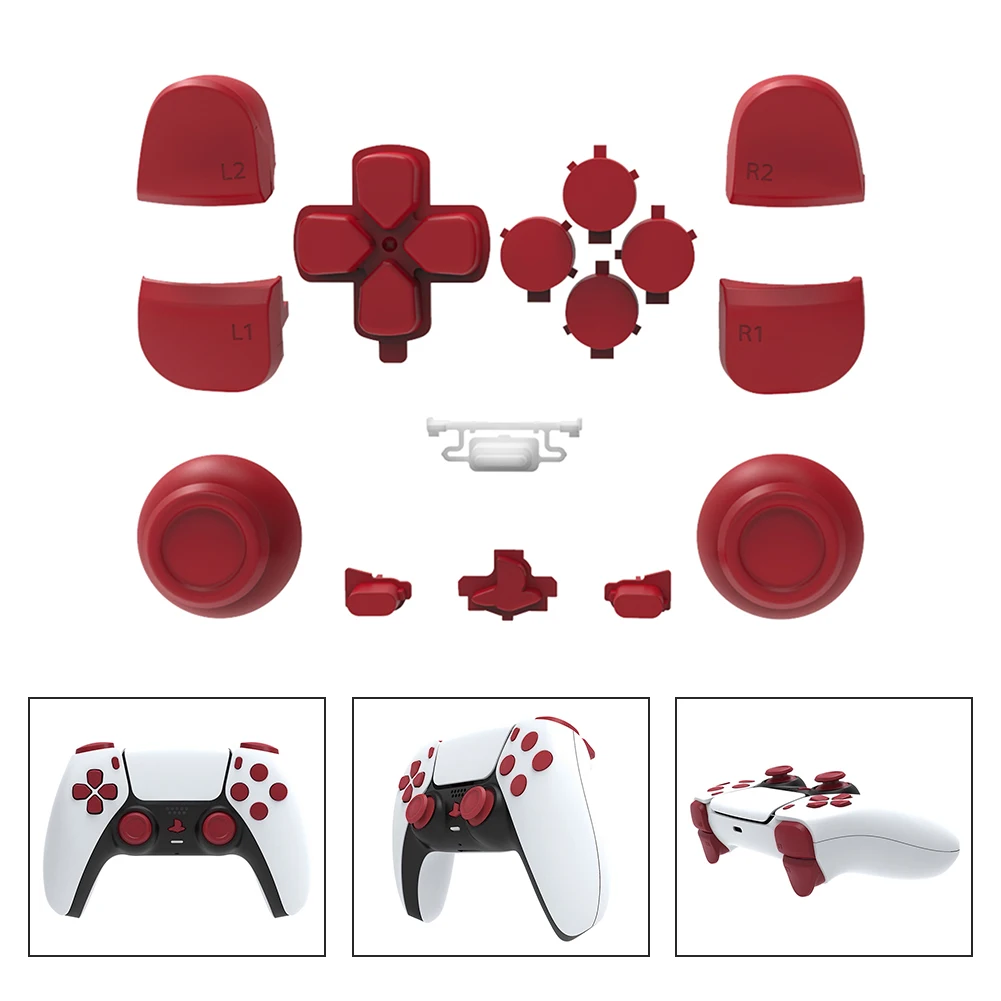 For sony ps5 dualsense button replacement set r1 r2 l1 l2 triggers face