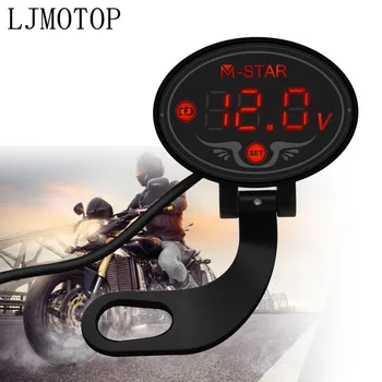 

Motorcycle Digital Voltmeter Tester Led Display Voltage Meter For Honda PCX 125 150 KAWASAKI Versys 650 KLZ1000 Z400 Accessories
