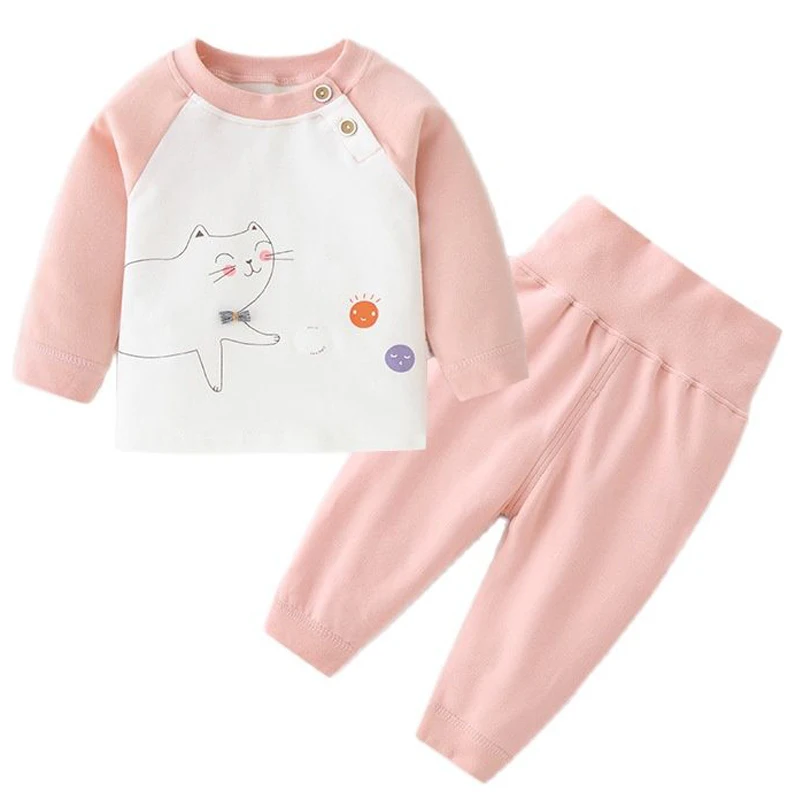 

Baby Girls Clothes for Boys Suits Cotton Soft fabric Spring Autumn 2023 New Cute Cartoon Underwear 2pcs 0-3y Kids Clothing Set