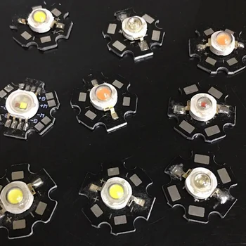 

5pcs 1W LED Diodes PCB Star Base White Red Yellow Full Spectrum RGB UV High Power Beads Lamp Metal Plate Heat Sink Aluminum DIY