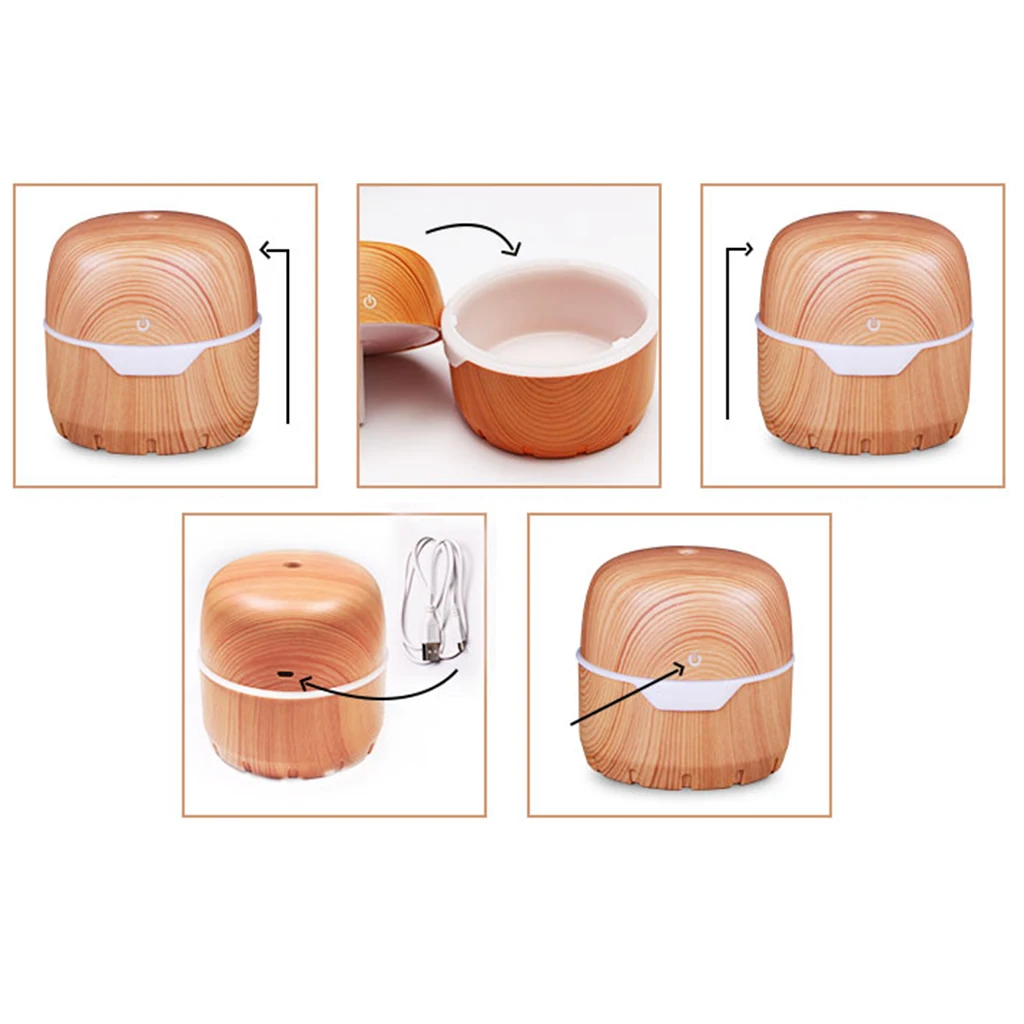 Mini Portable Electric Air Diffuser Aroma Oil Humidifier Night Light Relaxing Defuser for Bedrooms Baby Kids Rooms Car Office