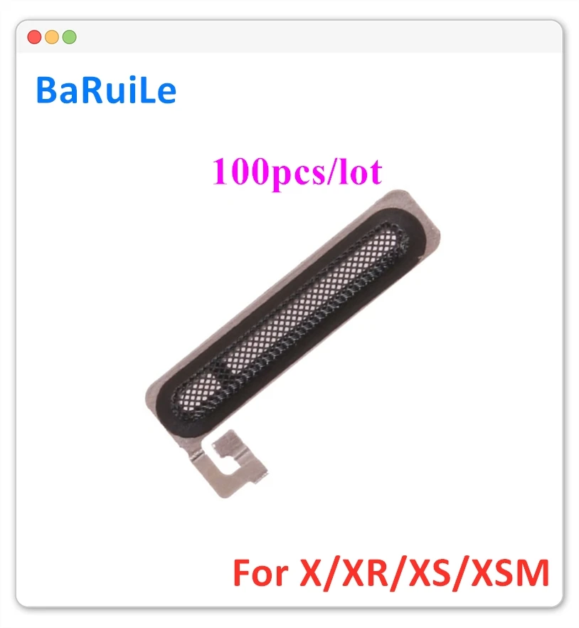 BaRuiLe 100 шт. ушные детали Пылезащитная сетка для iPhone X XR XS Max 11 12 наушники Динамик