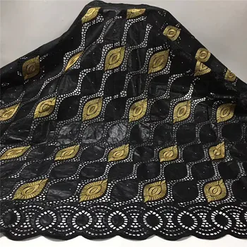 

2020 New arrival Stone african Bazin riche fabric with beads embroidery lace / bazin riche dress material Nigerian 2L070301