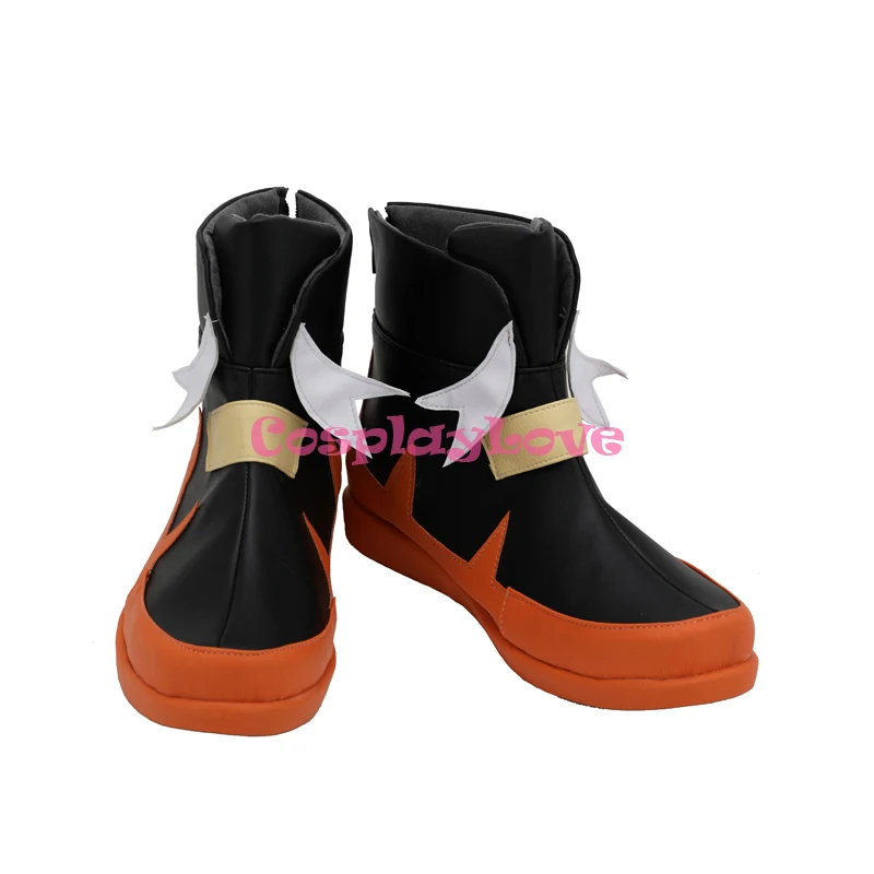 Pokemon Pokémon Sword And Shield Raihan Red Black Cosplay Shoes Long Boots Leather CosplayLove For Halloween Christmas (4)