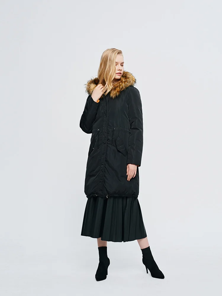 Lovelyfox/, Двусторонняя одежда, теплый пуховик, куртки, имитация двух частей, хлопковое пальто, черная/оранжевая верхняя одежда, зимняя одежда