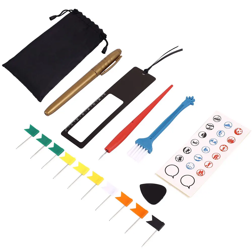 

Diy Scratch Pen Set Maps Accessories Markers Stickers 8pcs/Bag Office Home Travelers Novelty Travel Marker School Supplies