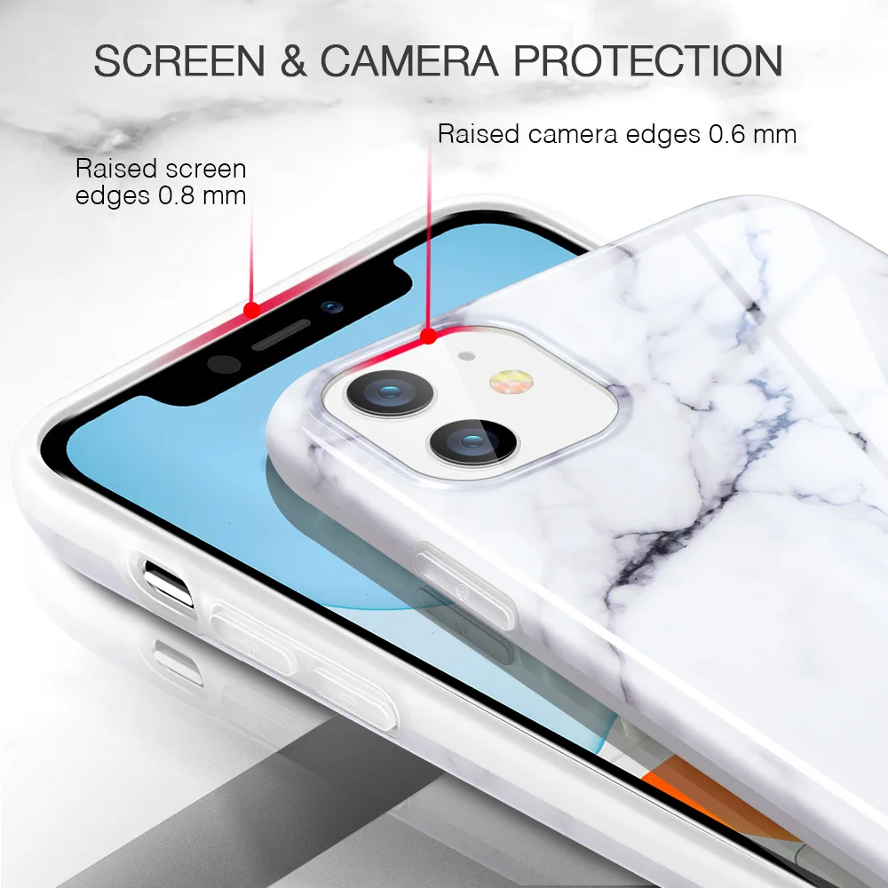 ESR Phone Case For iPhone SE 2020 X XS XR Max 11 Pro 8 7 Marble Pattern Case for iPhone SE 2020 Back Cover TPU Silicone Case