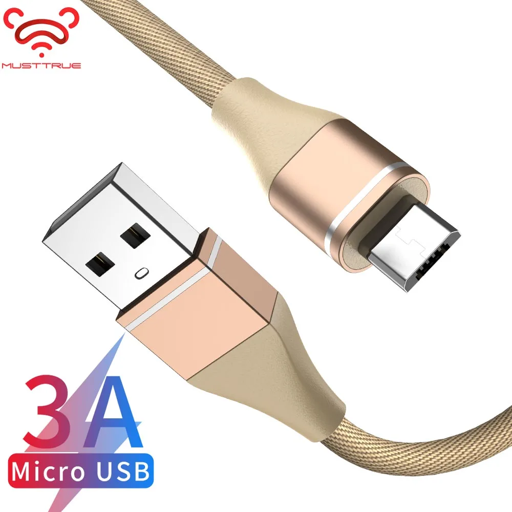 MUSTTRUE Micro USB кабель Быстрая зарядка USB провод для samsung s7 edge Android телефон устройство зарядный провод для xiaomi микро кабель