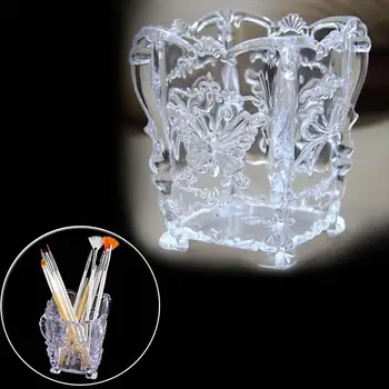 

Plastic Cosmetic Makeup Brush Pen Holder Organizer Container Storage Boxes B