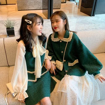 

Small early autumn matching suit women 2019 new small autumn fragrance two piece suit foreign fashion girl fashion trend