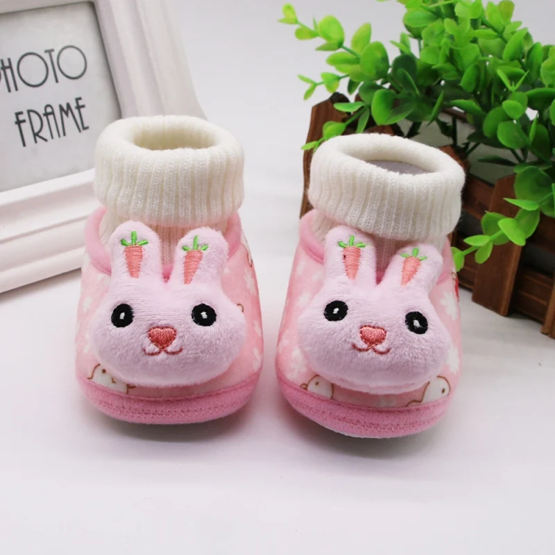 Детская обувь для новорожденных девочек и мальчиков; нескользящие теплые носки; тапочки; ботинки
