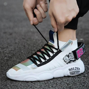 

NEW Mesh Casual Chunky Sneakers Lac-up Men Shoes Lightweight Breathable Walking Sneakers Tenis Feminino Zapatillas Hombre W508