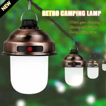 

3W Outdoor Camping Tent Light Aluminum Alloy Rechargeable Canopy LED Light Multifunction Portable Vintage Horse Lamp Dropship