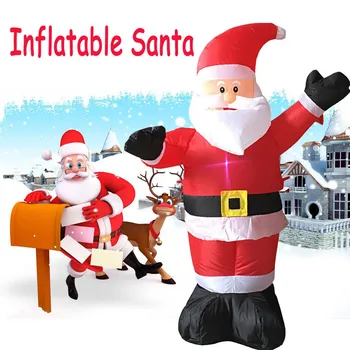 

christmas decorations for home 120cm Inflatables Xmas Santa Claus Blow Up Holiday Party Indoor Outdoor Garden рождество