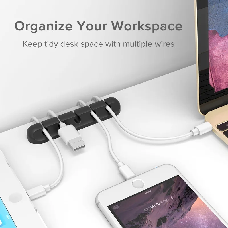SUPTEC-Cable-Organizer-Management-Silicone-USB-Cable-Winder-Clips-Charger-Cable-Storage-Holder-for-Wire-Headphone
