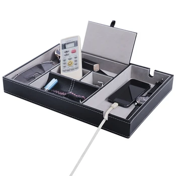 

Valet Tray for Men EDC Nightstand Table Charging Station Catch All Dresser Tray