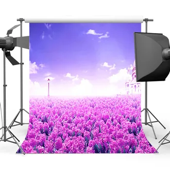 

Mehofoto Floral Sea Photo Purple Backdrop for Picture Castle Background for Girls Photo Shoot Backdrops L-196