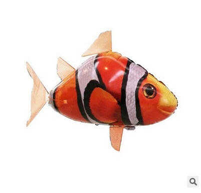 Clown Fish Креативный пульт дистанционного управления летающая воздушная акула игрушка RC радио Надувные Клоун воздушные шары в виде рыбы подарок Горячая - Цвет: Clown Fish