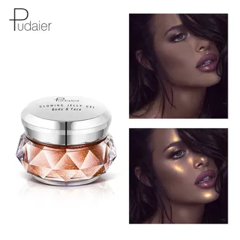 

Pudaier Glitter Eyeshadow Palette Shinning Eye Shadow Cream 3D Face Contour Highlighter Powder Palette Smooth Soft Makeup Kits