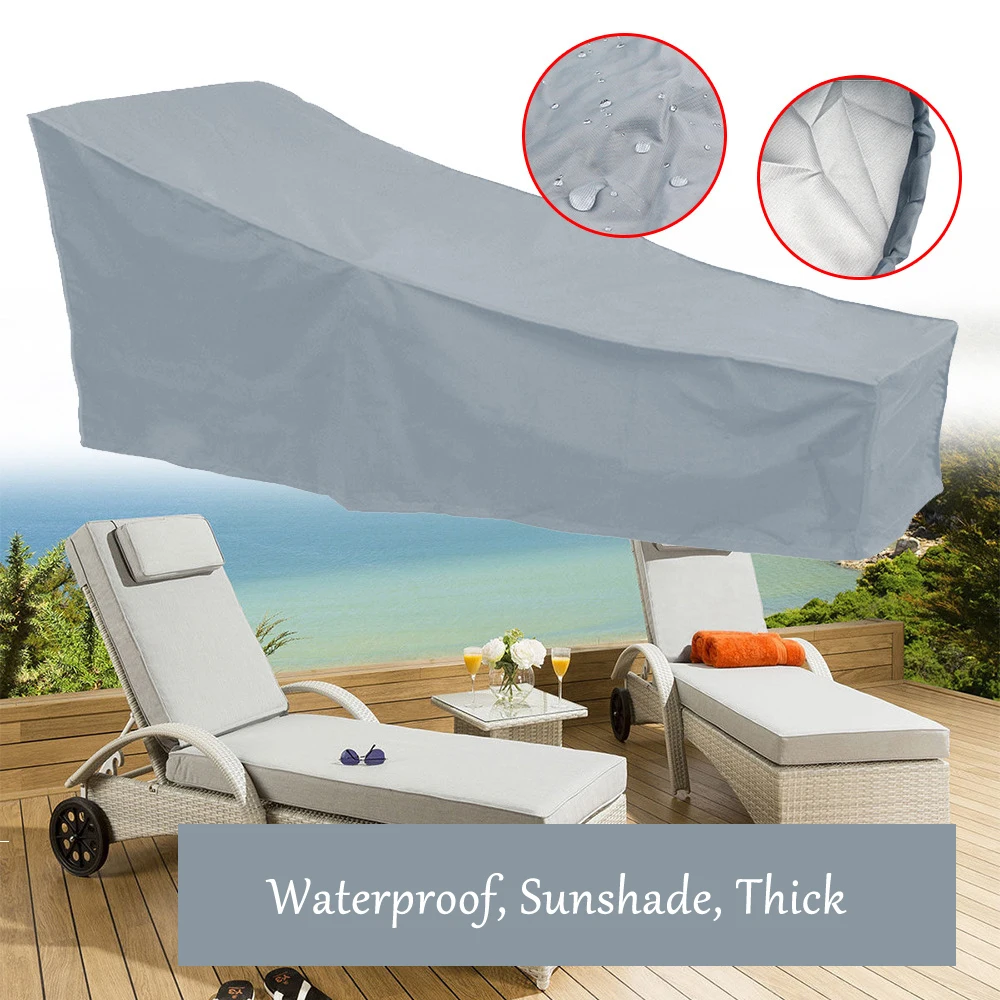 

Sun Chair Cover Waterproof Outdoor Stacking Chair Cover Garden Patio Chairs Furniture Dropship item
