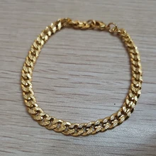 Men's Bracelets Gold Stainless Steel Curb Cuban Link Chain Bracelets For Men Women Braslet Wholesale Jewelry Gift