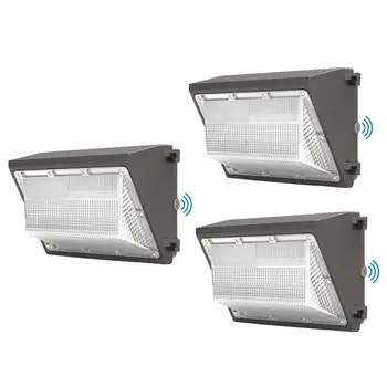 

3 Pack 120W Led Wall Pack Dusk to Dawn Commercial Industrial Lighting Outdoor Wall Porch Lights Security Light 120V 5000K