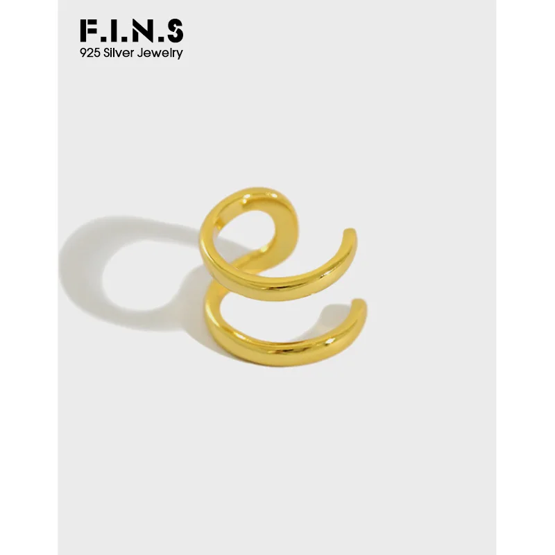 F.I.N.S 1 шт. серьги-Клипсы из стерлингового серебра 925 пробы корейские Модные