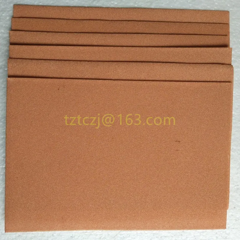 

Porous copper foam 100 x 100 x 1.5 mm (130 ppi, 95 ppi) 100 x 100 x 5mm (60 ppi)
