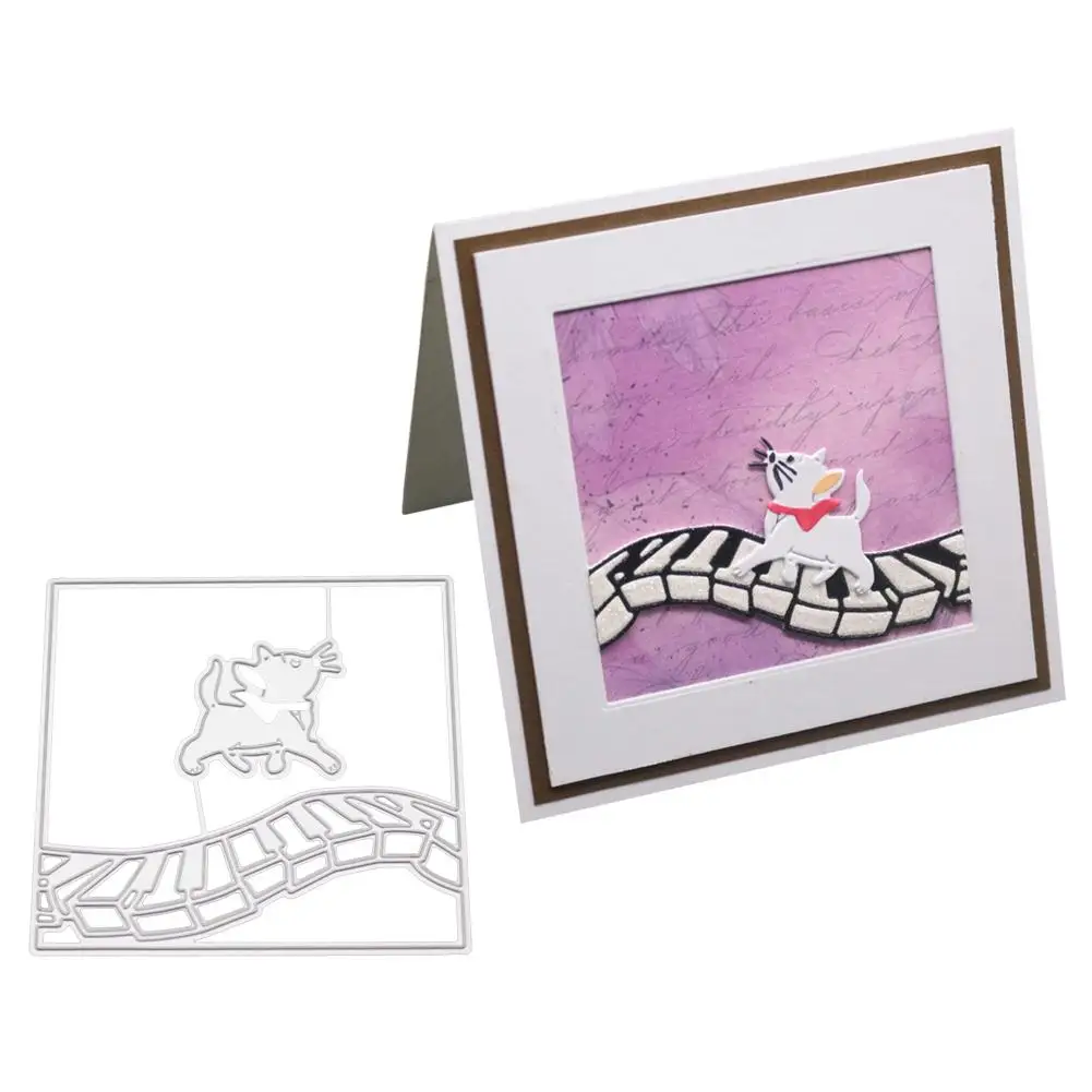 

Reusable Animal Piano Keyboard Cutting Dies DIY Scrapbook Emboss Paper Card Craft Stencil Cutting Dies Paper Embossing Tool hand