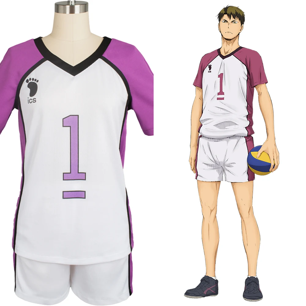 Haikyu Haikyuu Shiratorizawa Академия Wakatoshi костюм для косплея Хэллоуин карнавал женщин