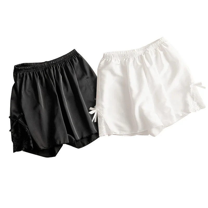 

2020 New Summer Lace Bowknot Anti empty Safety Pants All match Lace Three point Pants Leggings Fashion Women's short