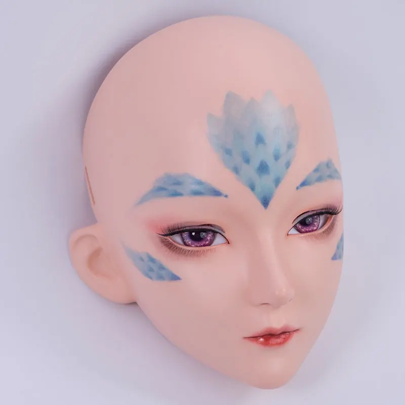 LiLi Mask-82) милая девушка BJD Смола полная голова на заказ в стиле японского аниме силиконовая кигуруми маска крест комод кукла - Цвет: MASK