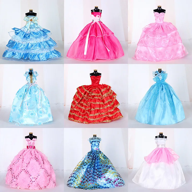 Vendedor Caliente Ropa de moda de 25 tipos, vestido de princesa o fiesta de boda para Barbie de 29CM, el mejor regalo para niña VRM8A93w5WA