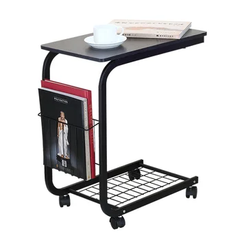 

Mini living room bed movable sofa small table corner several side lazy coffee simple belt wheel