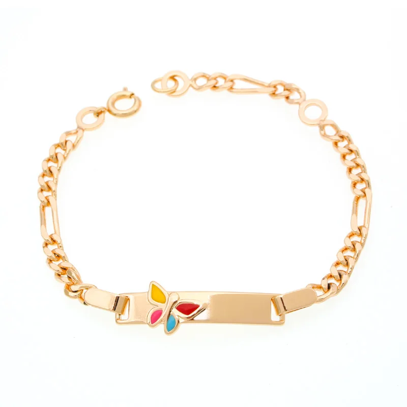 Разноцветные золотые для браслетов младенцев Детские ювелирные изделия крещение Bijoux Pulseiras Bebe Pulsera Baby повязки Bebek Bileklik Bransoletki B0231