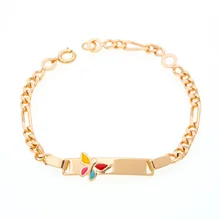 Разноцветные золотые для браслетов младенцев Детские ювелирные изделия крещение Bijoux Pulseiras Bebe Pulsera Baby повязки Bebek Bileklik Bransoletki B0231