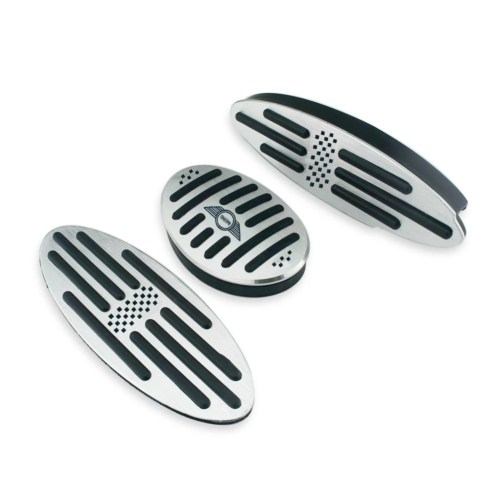 3PCS Checker Для MINI Cooper R50 R52 R53 R55 R56 R57 R58 R59 R60 R61 F54 F55 F56 F57 F60 MINI Countryman, MINI Clubman, подставка для ног, для езды на велосипеде Стикеры крышка - Название цвета: 3PCS Checker