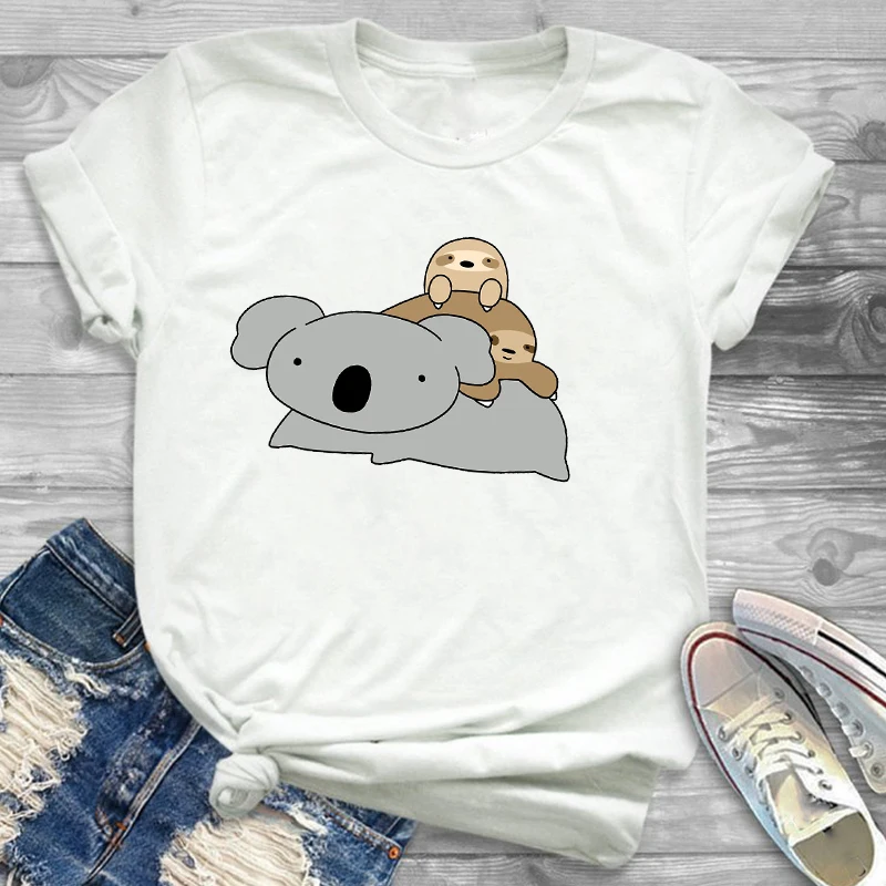 Модная женская одежда с коротким рукавом Camper Fire Sloth Женская графическая футболка