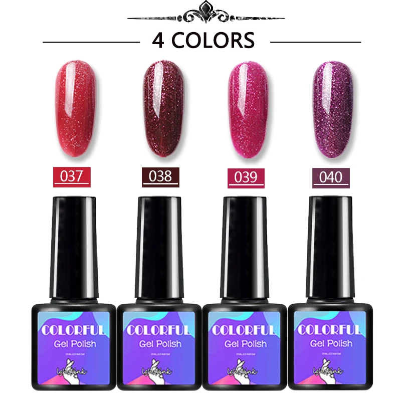 01set 4 шт./компл. гель для ногтей, лак для ногтей, Professional/Базовое покрытие для ногтей грунтовка Полупостоянный УФ светодиодный Гель-лак для ногтей Белый Черный био-Гели Soak off набор гель Лаки - Цвет: 01set
