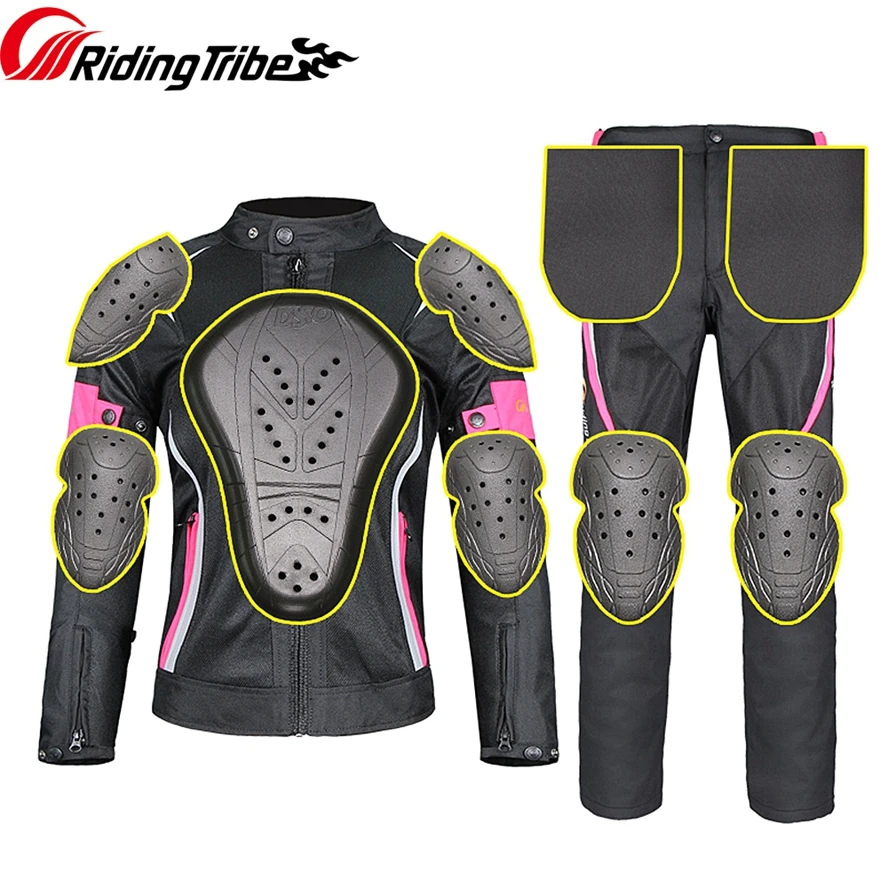Women-Motorcycle-Jacket-Pants-Summer-Ladies-Riding-Raincoat-Safety-Suit-with-9pcs-Protective-Gears-and-Waterproof (5)