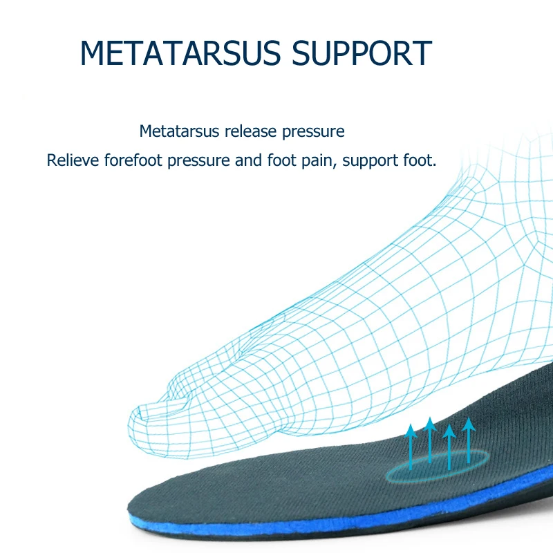 Orthopedic Insoles Plantar Fasciitis Flat Feet Orthopedic Shoe Pad Arch Support Insoles for Men/Women Relieve Foot Pain