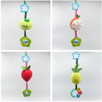 

Cartoon Fruit Plush Toy Baby Rattle Hand Bell Baby Stroller Crib Hanging Rattles Christmas Birthday Gifts