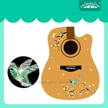 

DIY Cool Style Guitar Body Inlay Decals Sticker For Acoustic Classical Guitars Beautiful Blossoms Petals Sticker Decor Part