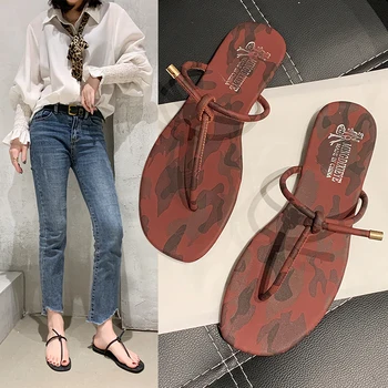 

Square Toe Flat Shoes Female Summer Clogs Woman Rubber Flip Flops Womens Slippers Outdoor Slides Fashion Soft Beach Hawaiian