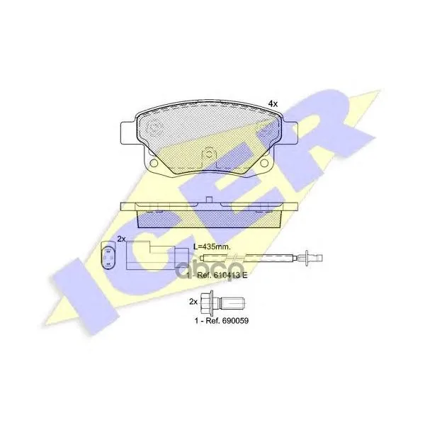 141794_колодки Дисковые Задние! Ford Transit/Tourneo Connect 2.2tdci/2.4tdci/2.3 16v 06 Icer 141794 Icer арт. 141794