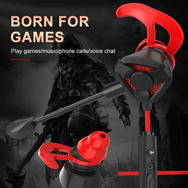 

3.5mm Wired Gaming Headphones Headset With Mic Volume Control Dynamic In-Ear PC Gamer Earphones For Pubg Huawei P30 PS4