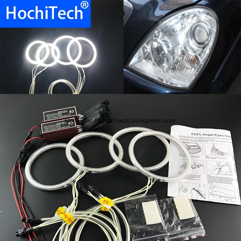

HochiTech белый 6000K CCFL светильник для головы Halo Angel Demon Eyes Kit ангельские глазки светильник для Ssangyong Rexton 2006 до 2011