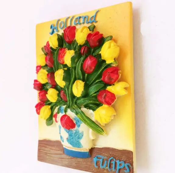 Голландские Amsterdam дамские тюльпаны ветряная мельница 3D магниты на холодильник туристические сувениры на холодильник магнитные наклейки для украшения дома