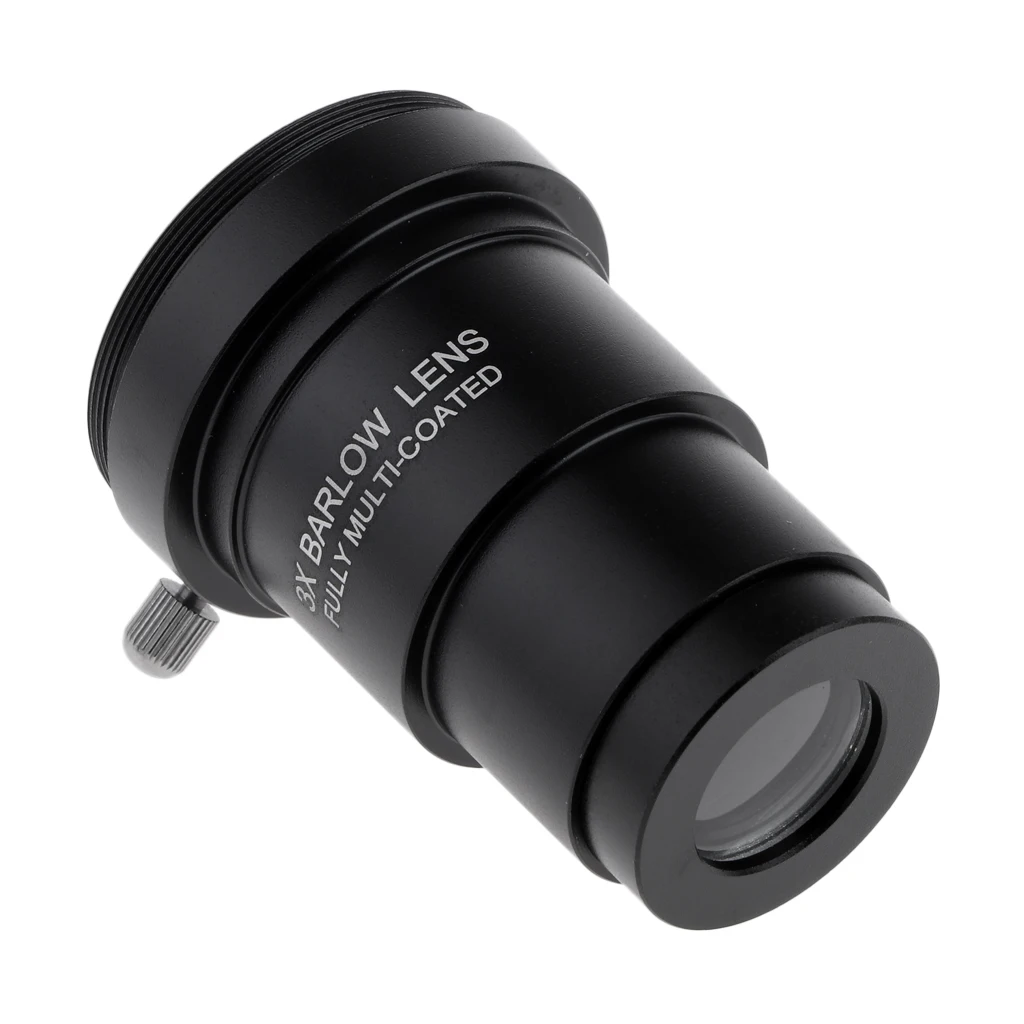 Telescope Eyepiece Barlow Lens 3X Magnification 1.25 Inch Universal T Ring Adapter for Canon Steiner Yukon